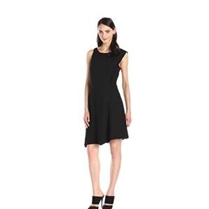 Halston Heritage Black Crepe Dress Size 2